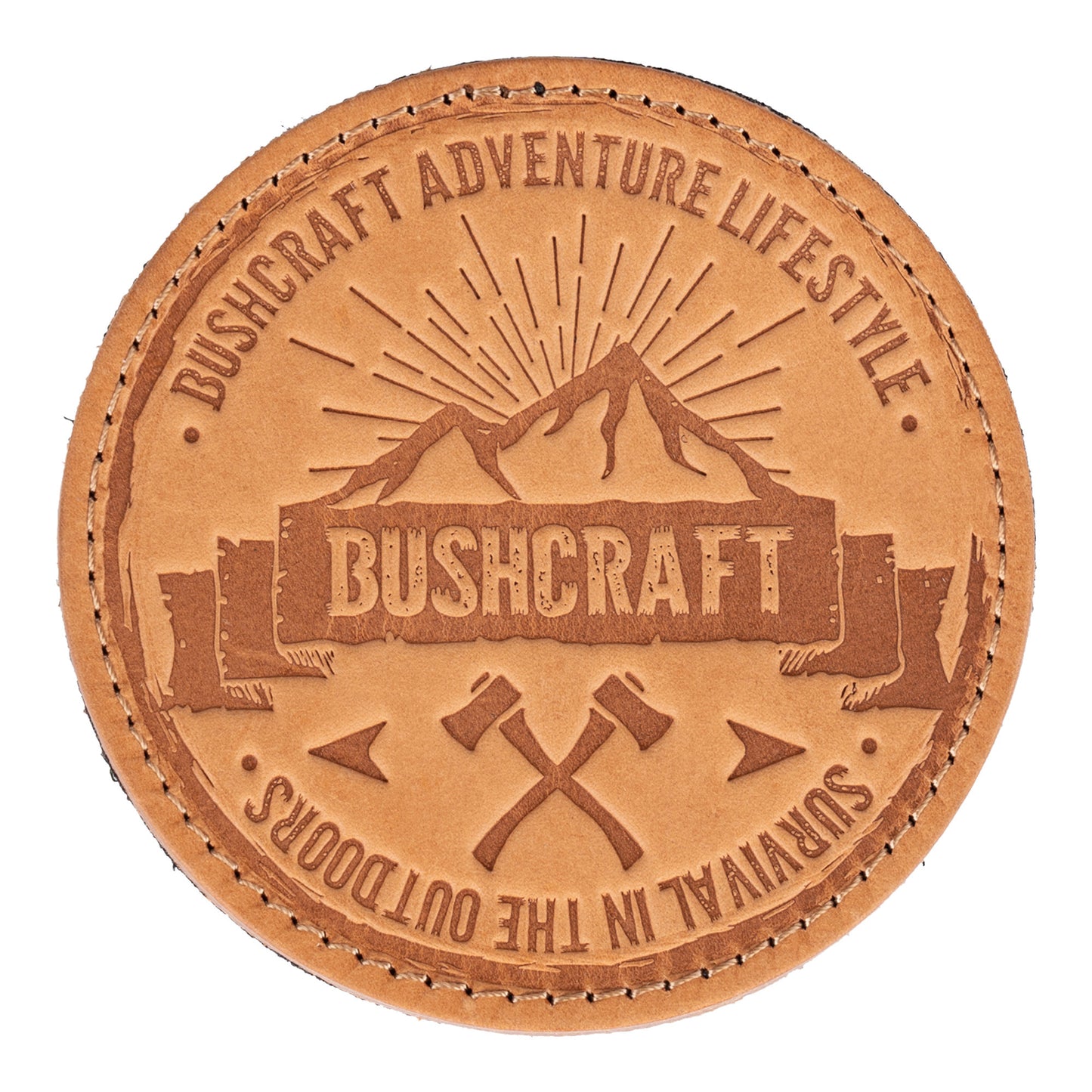 Patch cuir Bushcraft Fosco #15087 | Écusson Velcro outdoor