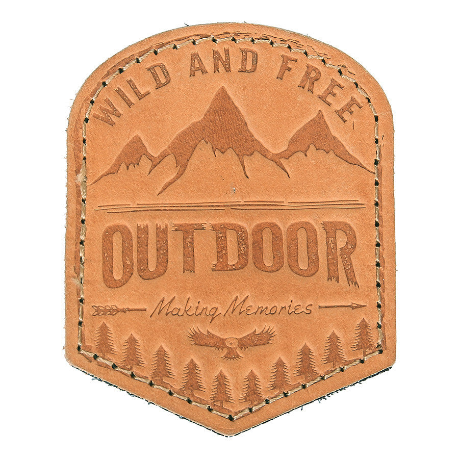 Patch cuir Outdoor Fosco #15080 | Écusson Velcro premium