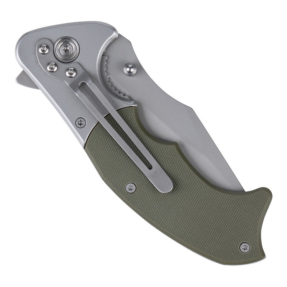 101 INC H252A | Couteau pliant EDC vert avec clip linerlock