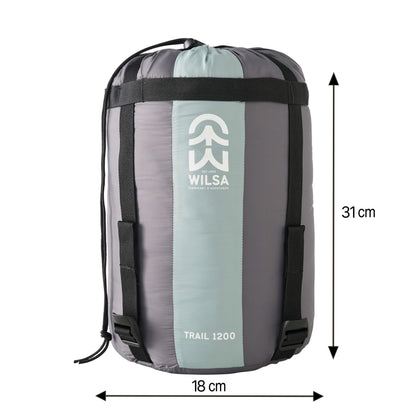 Sac de Couchage Light Trail 1200 Vert/Gris | Wilsa Outdoor