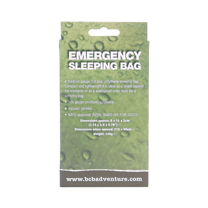 Sac de couchage d'urgence BCB CL520 | Protection thermique