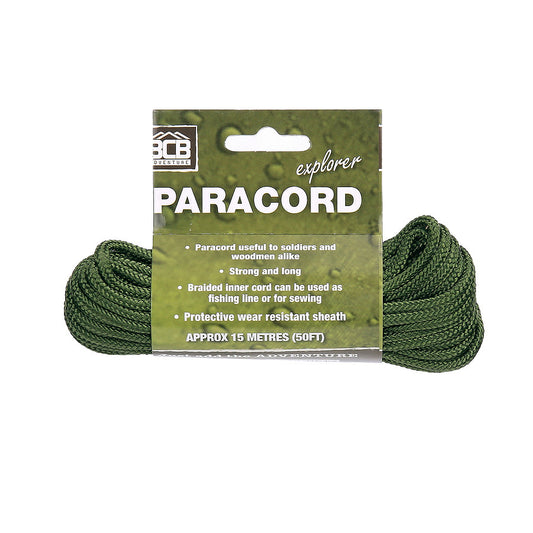 Paracorde Vert Olive 15 m BCB CM030 | Bushcraft & Survie