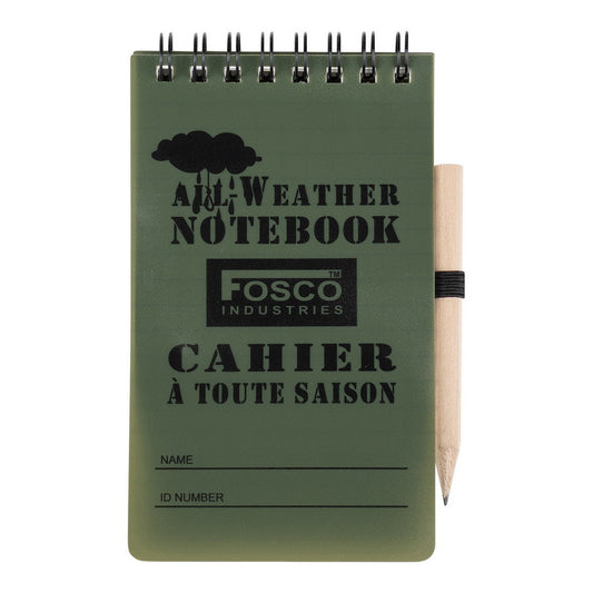 Carnet waterproof randonnée Fosco avec crayon, petit model | Outdoor