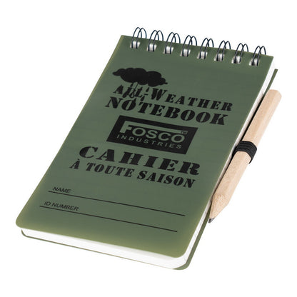 Carnet waterproof randonnée Fosco avec crayon, petit model | Outdoor