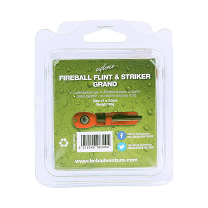 Pierre à feu BCB CN340 Fireball | Firesteel survie avec boussole