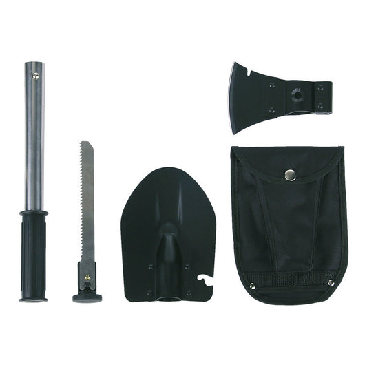 Kit survie multifonction Fosco 4 en 1 | Hache Scie Pelle Marteau