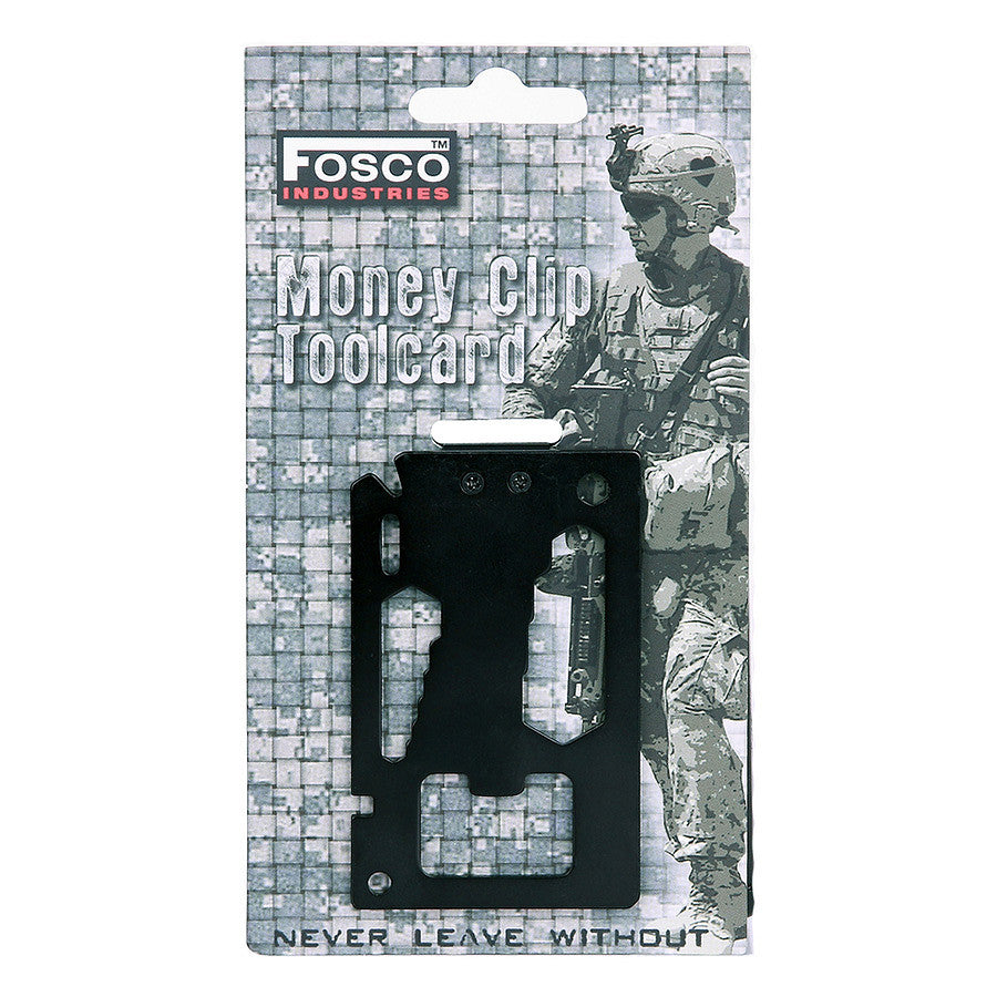 Outil survie Fosco EDC avec pince à billets | Compact outdoor