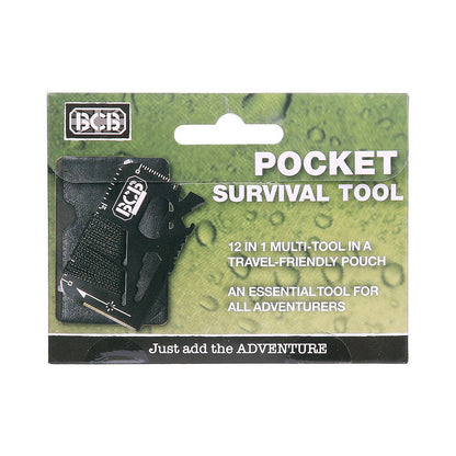BCB CM024B | Carte survie multifonction EDC avec pochette cuir