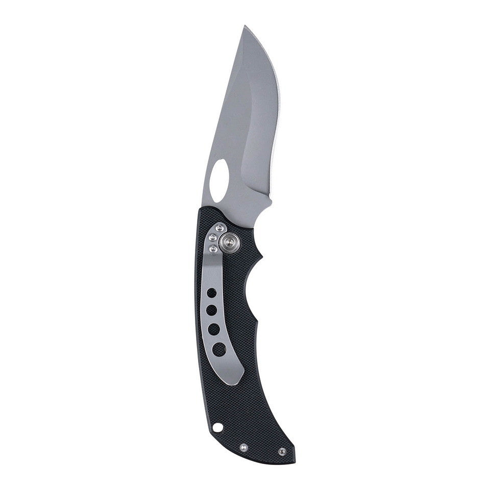101 INC KB174 | Couteau pliant EDC noir avec clip 9 cm
