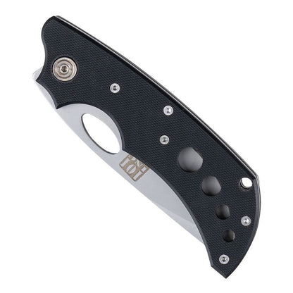 101 INC KB174 | Couteau pliant EDC noir avec clip 9 cm