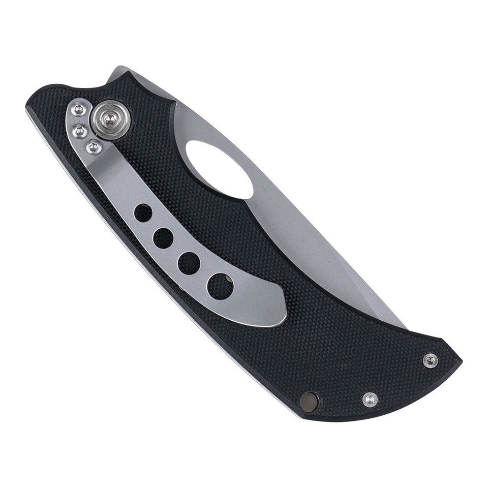 101 INC KB174 | Couteau pliant EDC noir avec clip 9 cm