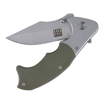 101 INC H252A | Couteau pliant EDC vert avec clip linerlock