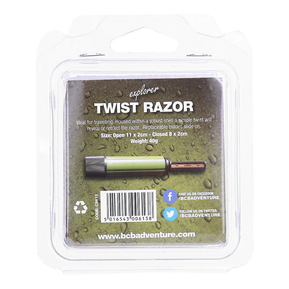 BCB Rasoir Twist CS613 | Rasoir compact camping et randonnée