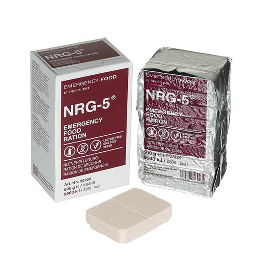 TrekNEat NRG-5 500 g | Ration Survie 9 Barres Longue Conservation