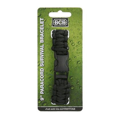 BCB Bracelet Paracorde CM073B noir | Bracelet survie 179 kg - Survia outdoors