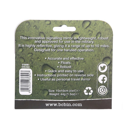 BCB Miroir de signalisation CK324 | Grand miroir de survie flottant - Survia outdoors