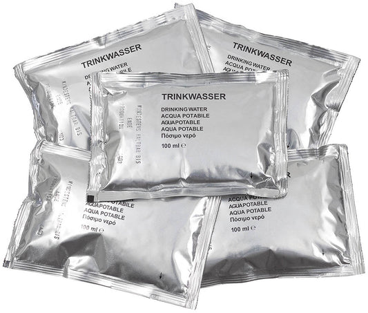BW Eau Potable Secours 500 ml | Sachets Eau Survie Longue Conservation - Survia outdoors