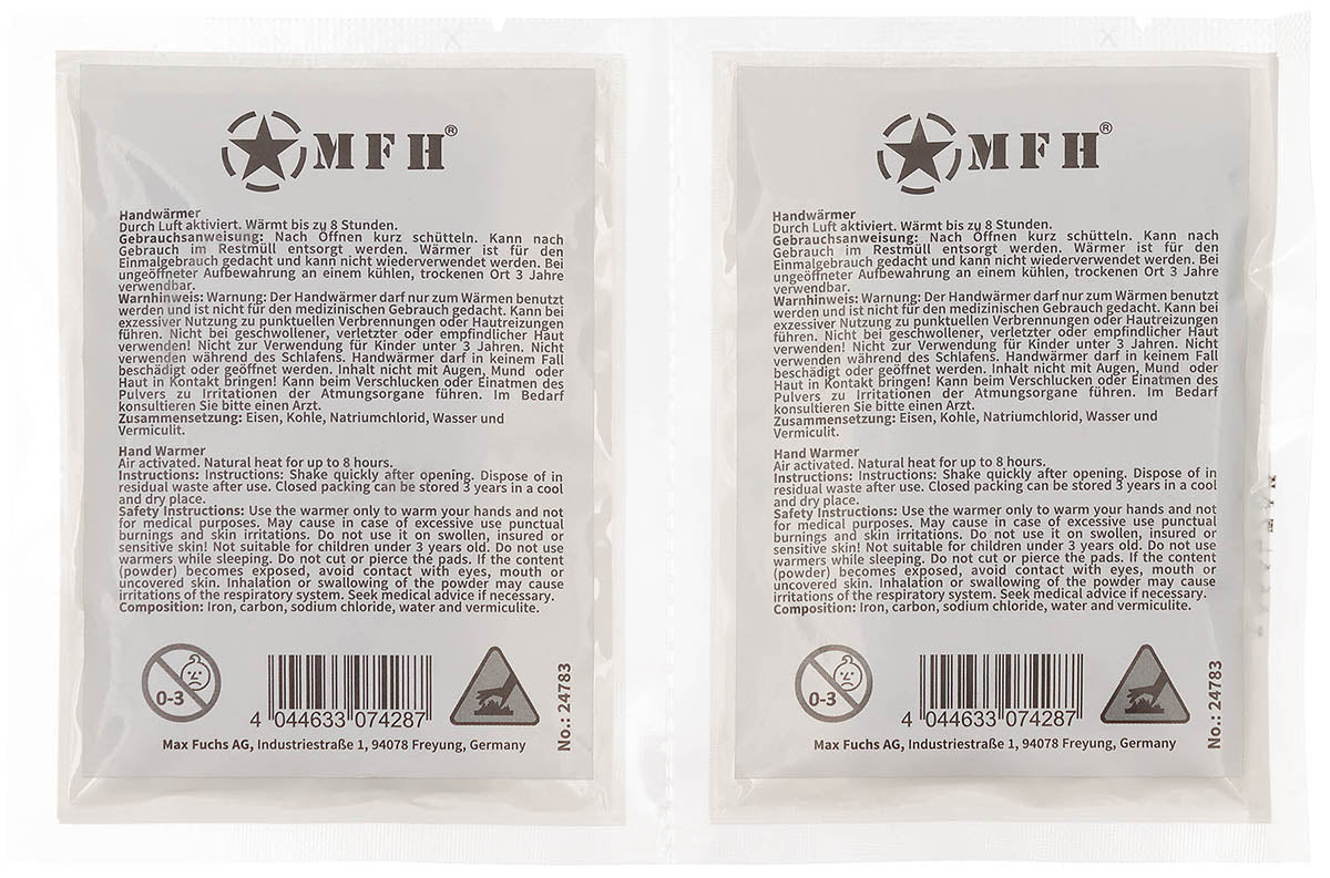 Chaufferettes MFH | Chauffe-Mains Randonnée Hiver - Survia outdoors