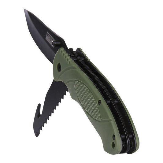 Couteau Bushcraft Fosco | 2 lames inox avec scie et crochet - Survia outdoors