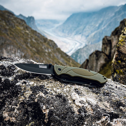 Couteau Bushcraft Fosco | 2 lames inox avec scie et crochet - Survia outdoors