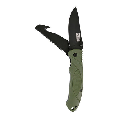 Couteau Bushcraft Fosco | 2 lames inox avec scie et crochet - Survia outdoors