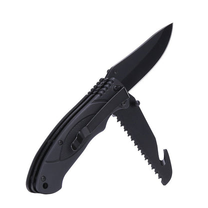 Couteau Bushcraft Fosco | 2 lames inox avec scie et crochet - Survia outdoors
