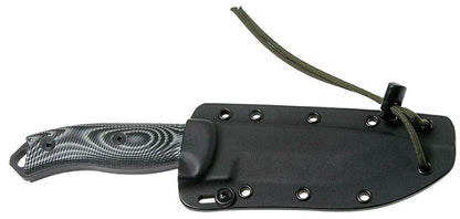 Couteau de survie ESEE-5 lame noire 132 mm – Manche G10 3D gris/noir – Étui Kydex - Survia outdoors