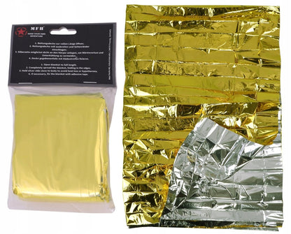 Couverture de Survie Isothermique MFH | Argentée & Dorée Outdoor - Survia outdoors