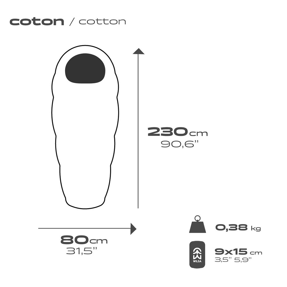 Drap de Sac en Coton Sarco | Wilsa Outdoor - Survia outdoors