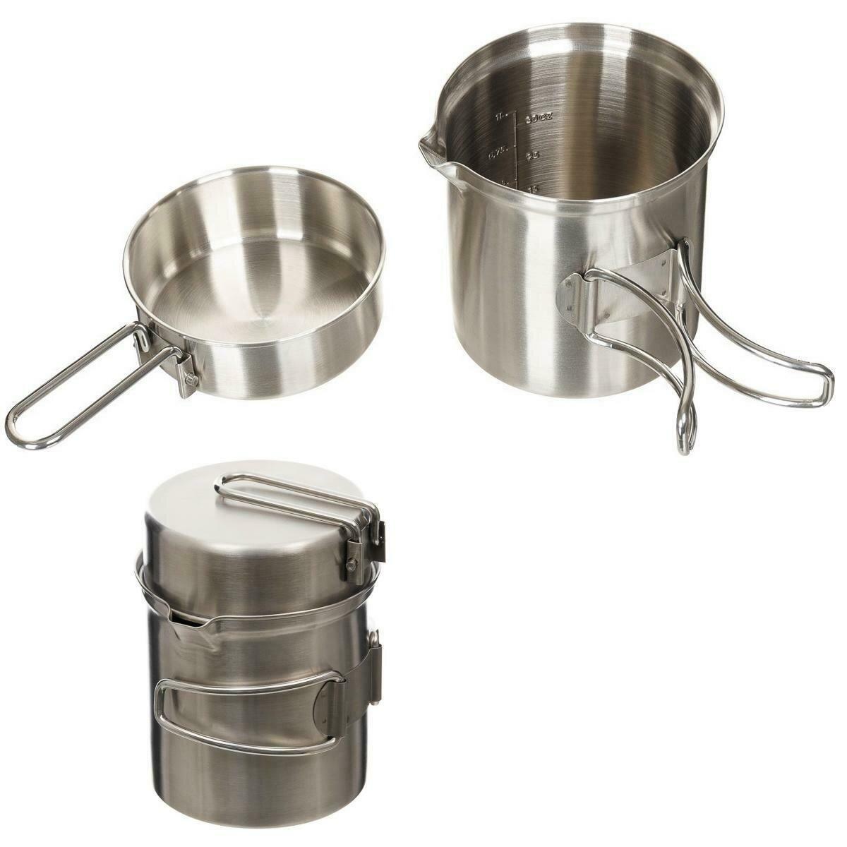 Fox Outdoor Gamelle Inox Casserole & Poêle | Popote Randonnée - Survia outdoors