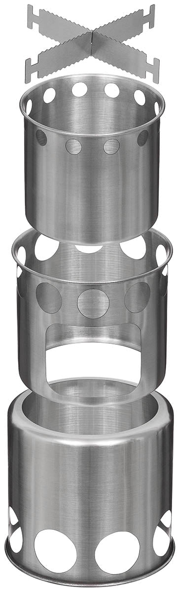 Fox Outdoor Popote Travel Inox avec Réchaud | Randonnée & Bivouac - Survia outdoors
