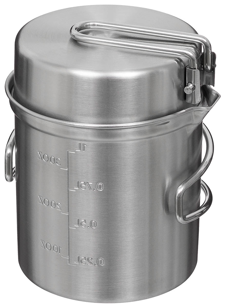 Fox Outdoor Popote Travel Inox avec Réchaud | Randonnée & Bivouac - Survia outdoors