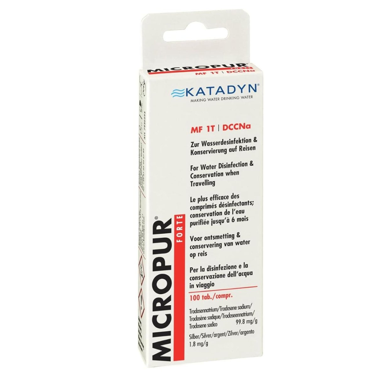 Katadyn Micropur Forte MF 1T 100 Comprimés | Désinfection Eau Outdoor - Survia outdoors