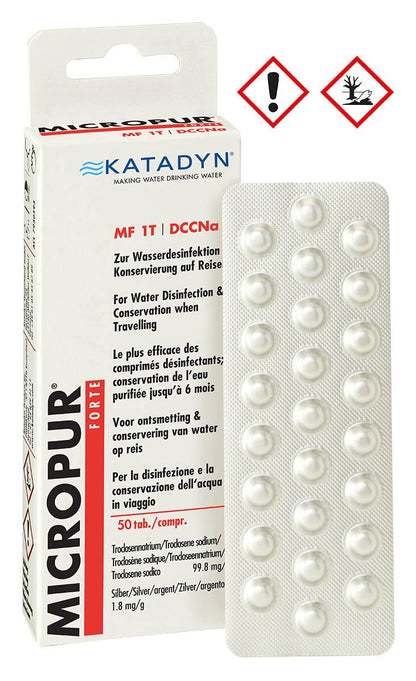 Katadyn Micropur Forte MF 1T 50 Comprimés | Désinfection Eau Outdoor - Survia outdoors