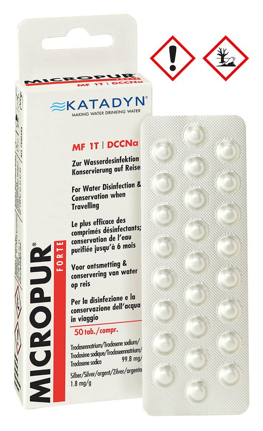 Katadyn Micropur Forte MF 1T 50 Comprimés | Désinfection Eau Outdoor - Survia outdoors