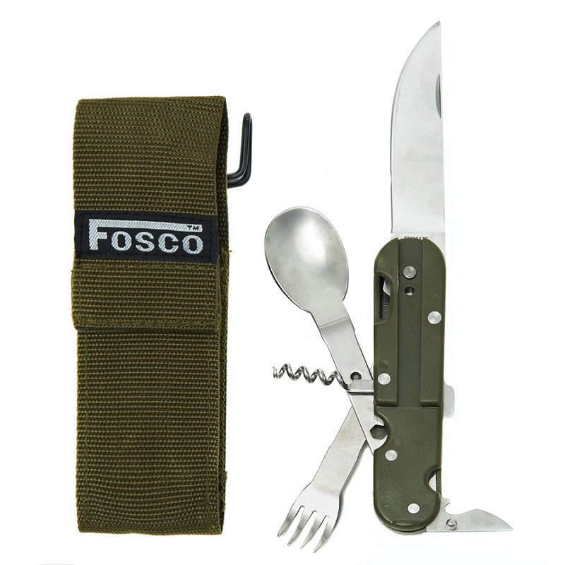 Kit multifonction 5-en-1 Fosco 311009 | Couverts Camping Bushcraft - Survia outdoors