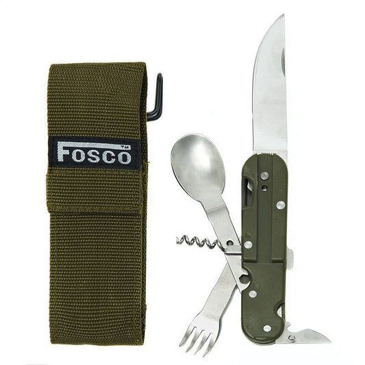 Kit multifonction 5-en-1 Fosco 311009 | Couverts Camping Bushcraft - Survia outdoors