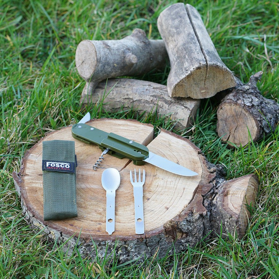 Kit multifonction 5-en-1 Fosco 311009 | Couverts Camping Bushcraft - Survia outdoors