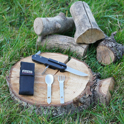Kit multifonction 5-en-1 Fosco 311009 | Couverts Camping Bushcraft - Survia outdoors