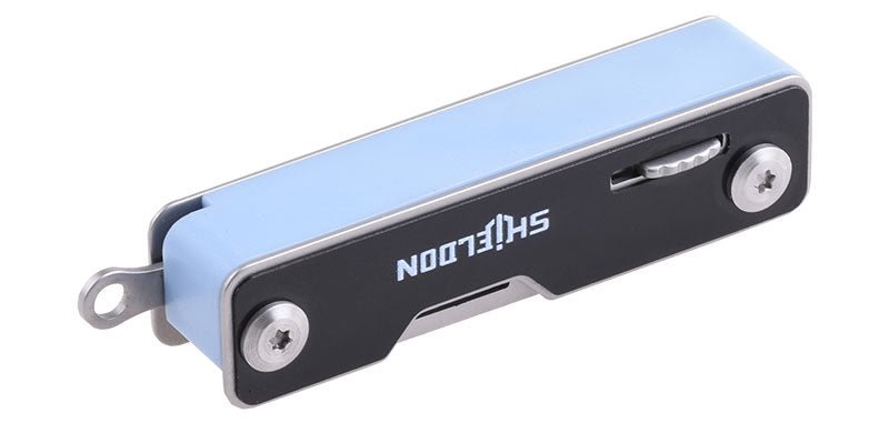 Multitool Shieldon Lileep SHAK01 | 9 Fonctions | Lame 43mm | Porte-clés | Aluminium Noir - Survia outdoors