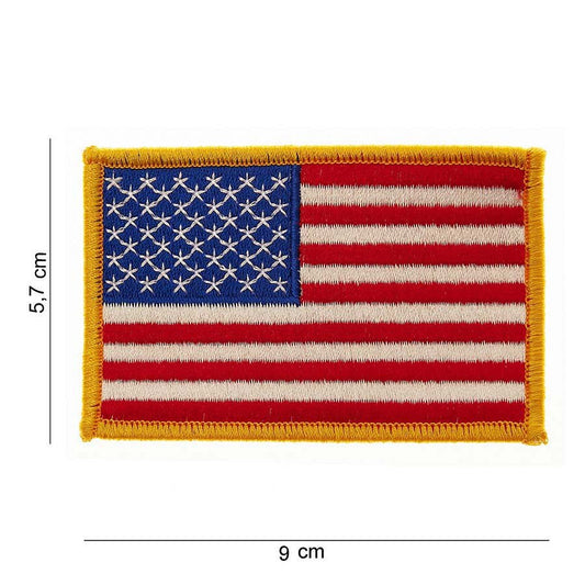 Patch drapeau USA bordure dorée – Large - Survia outdoors