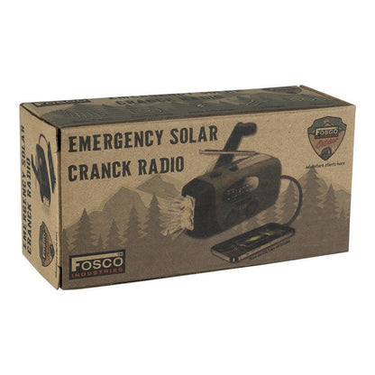 Radio urgence Fosco solaire | Manivelle, LED, SOS et recharge USB-C - Survia outdoors