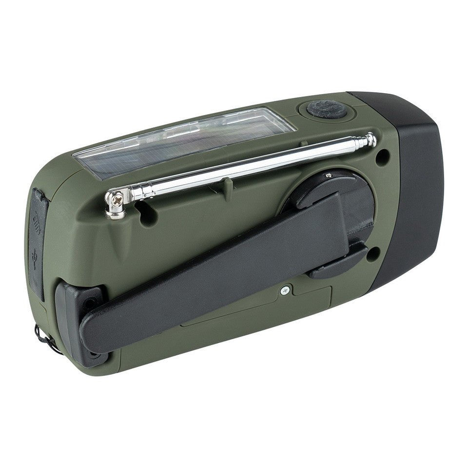 Radio urgence Fosco solaire | Manivelle, LED, SOS et recharge USB-C - Survia outdoors