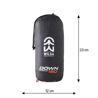 Sac de Couchage Duvet Ultralite Down 150 Noir | Wilsa Outdoor - Survia outdoors