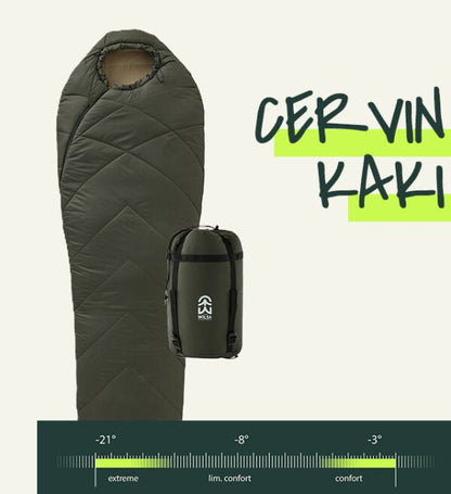 Sac de Couchage Expédition Cervin Kaki | Wilsa Outdoor - Survia outdoors