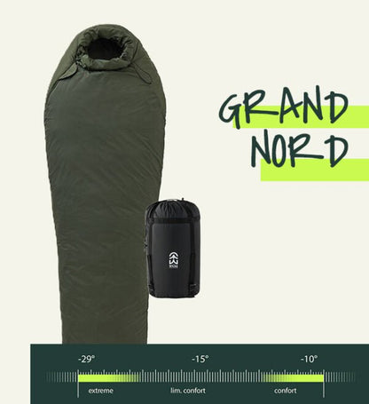 Sac de Couchage Expédition Grand Nord Kaki | Wilsa Outdoor - Survia outdoors
