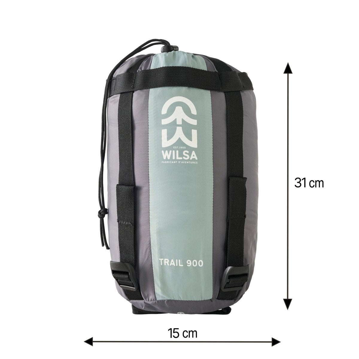 Sac de Couchage Light Trail 600 Vert/Gris | Wilsa Outdoor - Survia outdoors