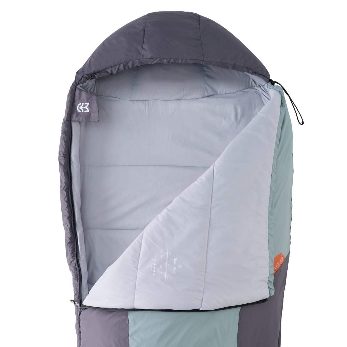 Sac de Couchage Light Trail 600 Vert/Gris | Wilsa Outdoor - Survia outdoors