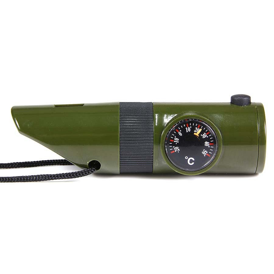 Sifflet tactique 7 en 1 | Boussole, LED, miroir et survie - Survia outdoors