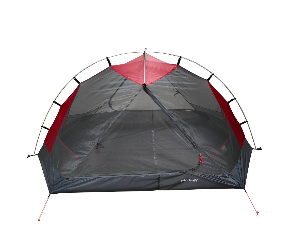 Tente Dôme Challenger 2 Places Gris/Rouge | Wilsa Outdoor - Survia outdoors